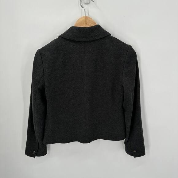 ANTHROPOLOGIE Cartonnier Heathered Grey Blazer Jacket // 0P - Picture 5 of 7